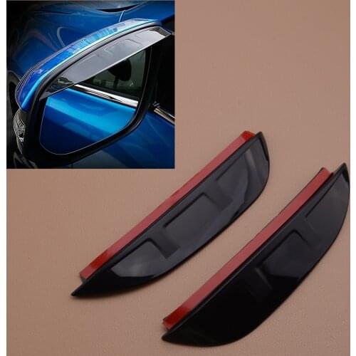 1Pair Black Side Rearview Mirrors Visors Shade Rain Guard Trim Cover Fit For Toyota RAV4 2016 2017 2018