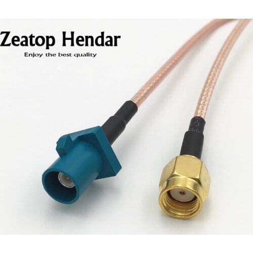 10Pcs RG316 Cable Fakra C Male Plug to RP SMA Male Plug GPS Antenna Extension Pigtail Cable 15CM 20CM 30CM 50CM