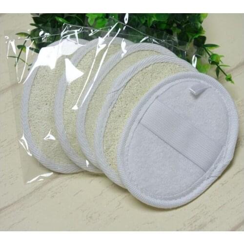 500pcs/lot 9*12CM Beige Square Natural Loofah Shower Brush Exfoliating Shower gloves SN2043