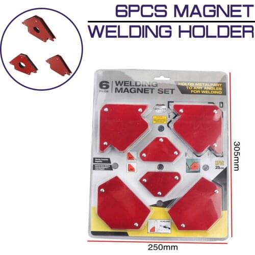6pcs Magnet Welding Holder Arrow Multi-angle Magnetic Clamp for Welding Magnet 2x 50lbs 2x 25lbs 2x 75lbs Mig Tools