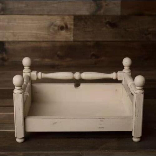 Newborn Posing Detachable Mini Bed Baby Photo Shooting Props Wooden Crib for Infant Photograph