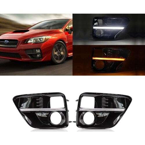For Subaru WRX / WRX STi 2015 2016 2017 Front Switchback White Led Daytime Running Lights DRL Amber Turn Signal Lamps Kit