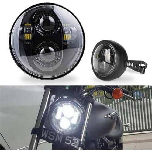 5.75inch LED Headlight faro led moto Front Driving Motorbike Headlights for Dyna Sportster Softail 5 3/4"Headlamp