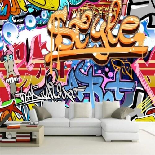 Colorful rock graffiti bar KTV tooling wall professional production murals wholesale wallpaper mural poster photo wall