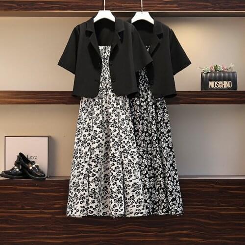 Large Size Summer New Suit Set Slim Floral Two Piece Set Ensemble Femme Survetement Year-old Female Costume Clothes For Women