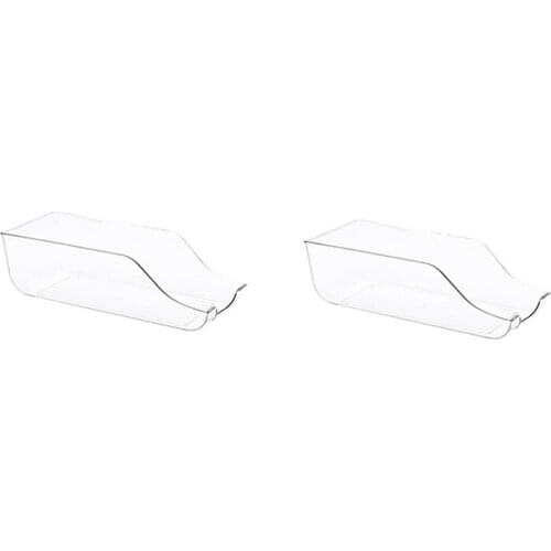 HOT Can Storage Box For Refrigerator Kitchen Countertop Cabinet Transparent Plastic Can Food Storage Rack 2 Pieces