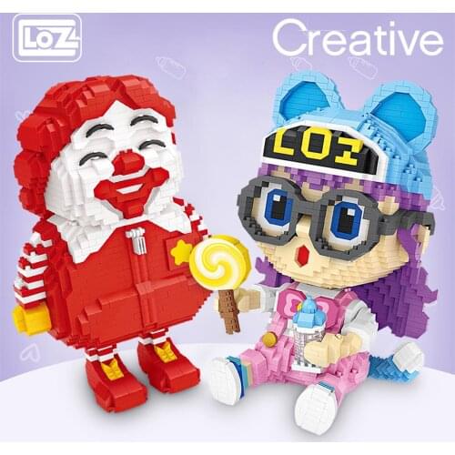 LOZ Diamond Blocks Glasses Girl Cartoon Uncle Model Kid Lovely Gift Plastic Building Blocks Girl Toys Children New Amusing