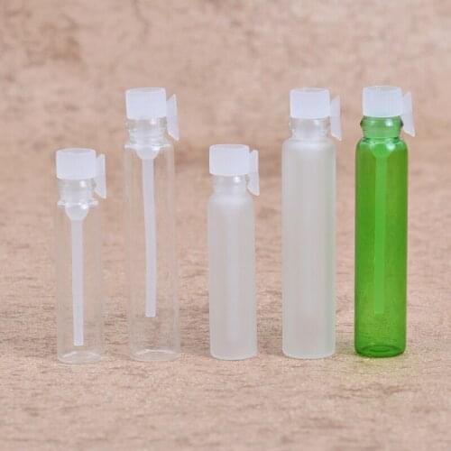MUB - 1ml (100 Pieces/Lot) Mini Glass Vials Empty Laboratory Bottles Frostesd Essential Oil Bottles Perfume Liquid Oil Fragrance