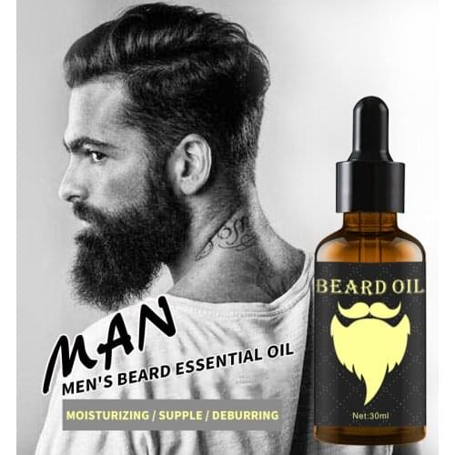 Men Beard Growth Oil Kit Soften Hair Growth Nourishing Enhancer Beard Wax Balm Moustache Oil Leave-In Conditioner Beard Care