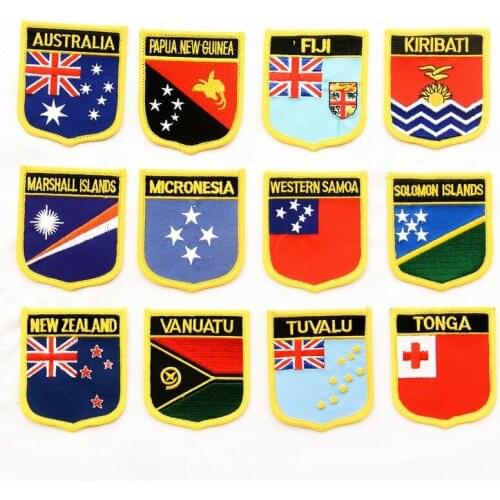 20pcs/lot Embroidery Patches Clothing Decoration Accessories Biker Flag Outdoor Suppliers Diy Self Stick Applique