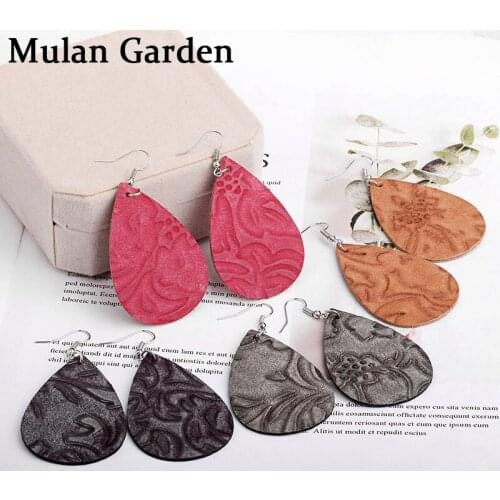 M&G New Fashion Leopard Earrings Personality Print Pendant Water Drop Earring Simple Women Jewelry Gift Accessories Girl Gift