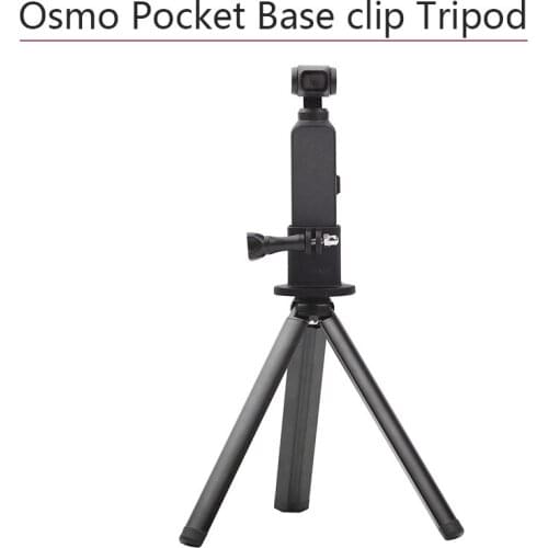 Portable Base Adapter Back Clip Metal FoldableTripod 1/4" Screw for DJI OSMO POCKET Self-timer Handle Handheld Gimbal Parts