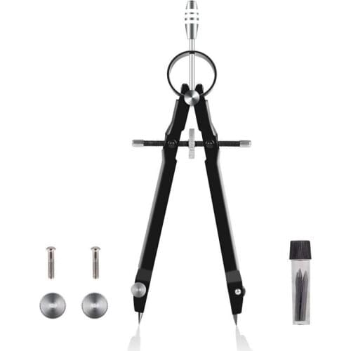 Professional Compass, Compass Geometry Set with Lock, Math and Precision Compass, Metal and Durable for Solid and Plane Precisio