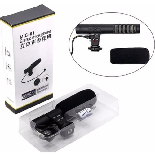 Professional Condenser Microphone 3.5mm Recording Microphone Interview Mic for DSLR Camera Video DV Camcorder Drop Shipping