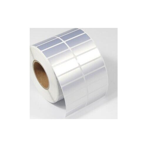 Silver PET Label Sticker 35*12mm 5000pcs/Roll Thermal Transfer Silver PET Label Waterproof Tearproof Oilproof Barcode Label
