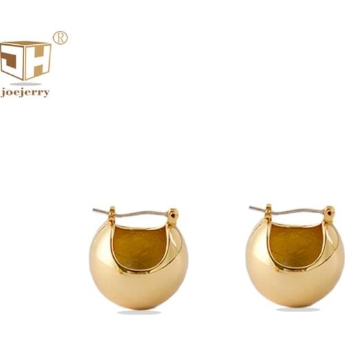 Punk Hoop Earrings Circle Stud Earrings For Women 18k Gold Plated Rings