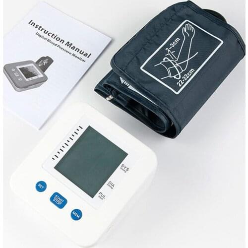 Blood Pressure Monitor Sphygmomanometer Heart Rate Pulse Meter Measuring Tonometer PR Upper Arm Pulse Household Meter Equipment