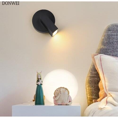 Indoor LED Wall Lamp Living Room Decor Wall Light 350 degree Rotatable Aluminum Home Lighting Fixture Loft Stair Light AC90-260V