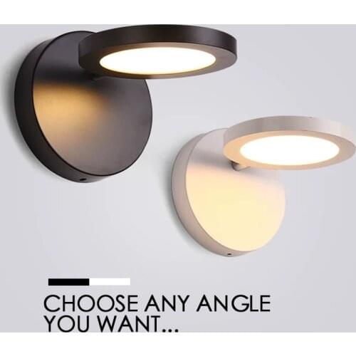180 degrees Rotation LED Wall Light corridor bedroom study balcony aisle stair porch beside lamp adjustable wall lights