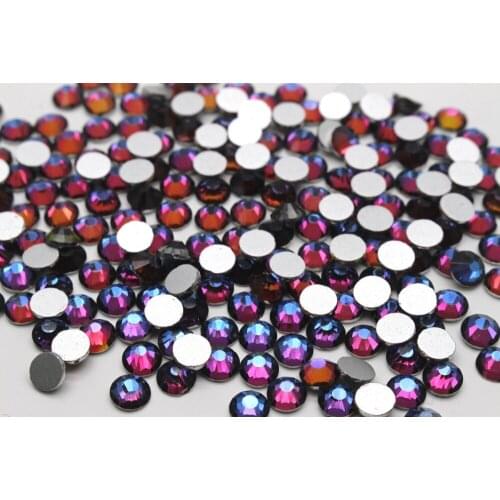 Top quality ss30 ss20 Volcano sky crystal flat back Non hotfix rhinestones for nail art Glue on strass without glue