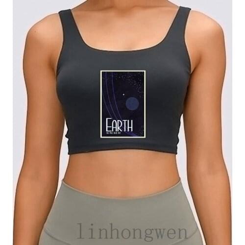 Earth Women Tank Top Funny Casual Character Cotton Size S-XL Clothes Trend Anti-Wrinkle Summer Style Crop Top