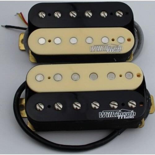 1 Set Wilkinson Electric Guitar Humbucker Pickups Zebra (Necke & Bridg )
