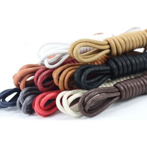 1Pair Unisex Shoelaces For Sneakers Women Men Waterproof Leather Shoe Laces Martin Boot Shoes Waxed Round Shoelace For Shoes