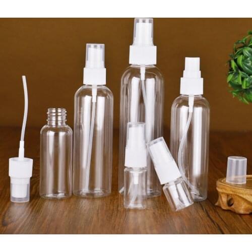 1PC Portable Empty Spray Disinfectant Bottles Refillable Bottles Travel Transparent Plastic Perfume Bottle Toxic Free and Safe