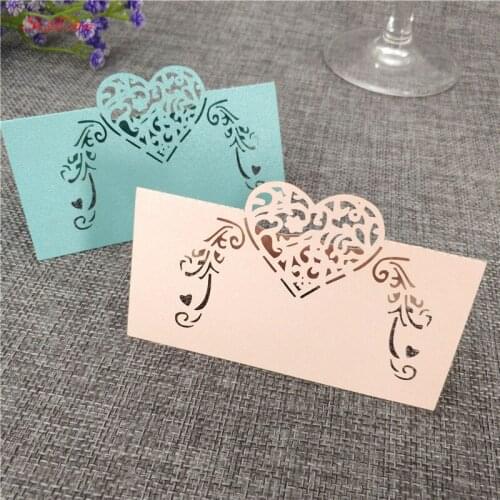 10pcs Pearlescent Lace Name Place Cards Wedding Party Birthday Table Decor Decal Table cards,Seat card,Name card 2019 7ZSH929