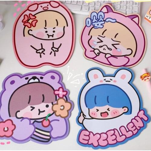 19x22cm Mouse Pads Girls Antislip Cute Lovely Cartoon Desk Mat Pads Cup Mat Waterproof Office Home Decor for Girls Gifts