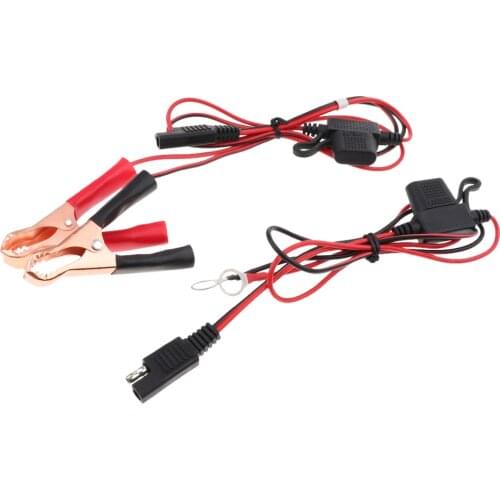 2 Pieces Battery Alligator Clip To SAE 16 Gauge 2Pins Cord Fuse Quick Connectors