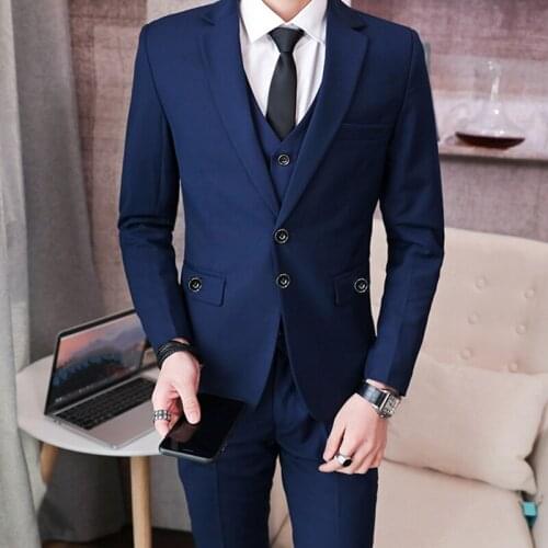 2021 Custom Fashion Sport Wind Black Men Suits Slim Fit Groom Tuxedo For Wedding Dinner Party Male Clothing (Jacket+Pant+Vest)
