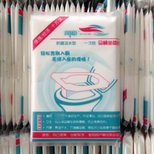 5Packs 50Pcs/lot Disposable Toilet Seat Cover Mat 100% Waterproof Toilet Seat Pad for Home Travel Camping Bathroom Accessiories