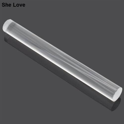 Chzimade 19.7x2cm Acrylic Rolling Pins For Polymer Clay Pastry Boards Smooth Fondant Non Stick Cookies Roller Cake Tools