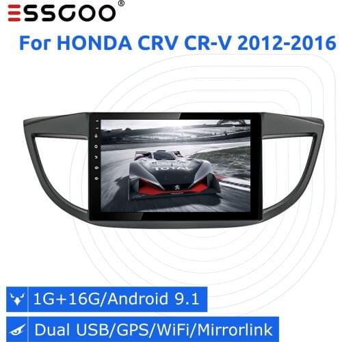 Essgoo Autoradio 2 din 10" Android 9 Car Radio Bluetooth For HONDA CRV CR-V 2012-2016 Multimedia Video Player Navigation GPS