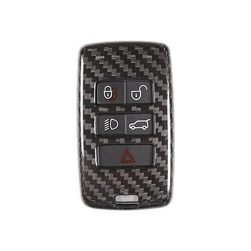 Real Carbon Fiber Car Key Shell Cover Trim For Land Rover Discovery sport LR4 LR5 For Range Rover Sport Vogue Evoque Accessories