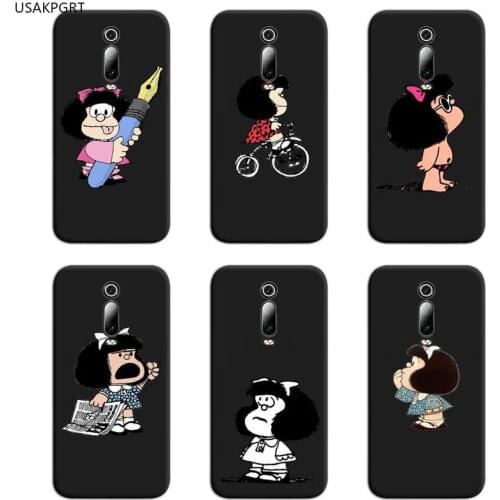 Cute MAFALDA Phone Case For Redmi 9A 9 8A 7 6 6A Note 9 8 8T Pro Max K20 K30 Pro