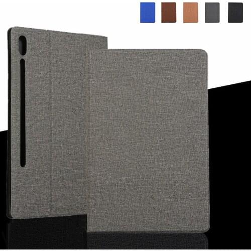 Case for Samsung Galaxy Tab S7 Plus 2020 Flip Cloth Pattern Tablet holder SM-T970SM- T975 12.4 Auto Sleep Magnetic Stand Cover