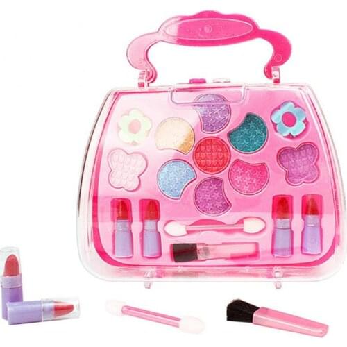 Girl Makeup Set Cosmetic NON-TOXIC Pretend Play Kit Princess Toy Gifts Beauty Make Up Box Dropshipping TSLM1