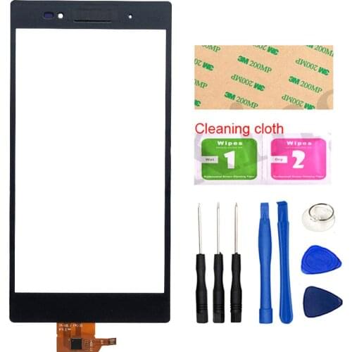 For Sony Xperia Z Ultra XL39h XL39 C6802 C6806 C6833 C6843 Touch Screen Digitizer Front Glass Lens Sensor Panel Tools Adhesive