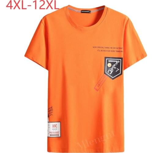 New Arrival Cool Fashion T-shirt Large Size 4XL-12XL Letter Printing 3d Short Sleeve Summer T Shirts for Men and Women Tees Tops