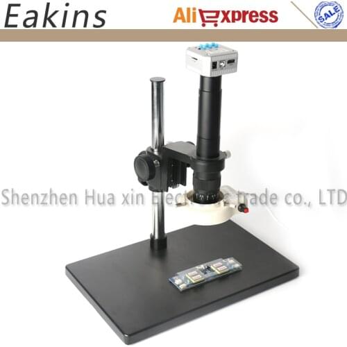 20MP 1080P 60FPS HDMI USB Outputs Industrial Microscope Camera+300X C-mount Lens+Bracket+56 LED Light Wireless Control