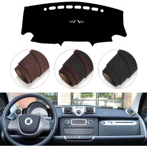 Console Dashboard Suede Mat Protector Sunshield Cover Fit For Smart Fortwo W451 2007-2014
