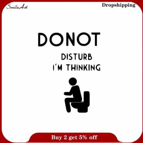 Creative WC Wall Art Decal Decoration Fashion Sticker Waterproof Wall Decals Diy Home Decoration Accessories