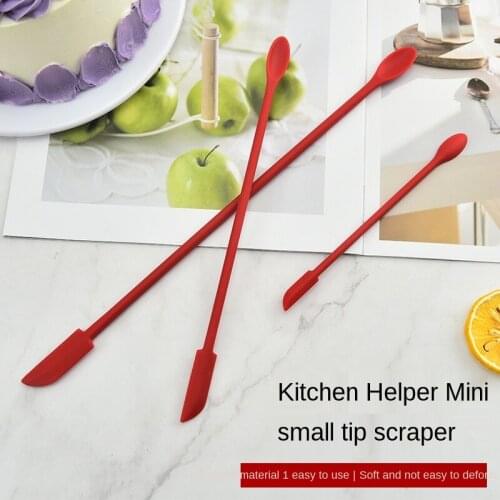 Mini Spatula 3-piece Set, Jam Double-ended Hanging Spoon, Silicone Spatula, Baking Tools Baking Accessories Silicon Spatula