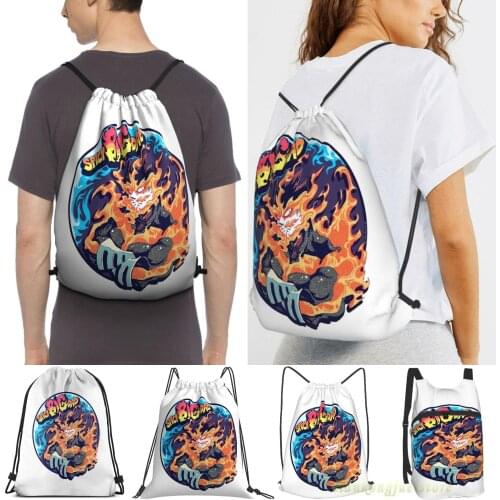 Men Outdoor Travel Drawstring Backpack Bags Endeavor Enji Todoroki Spicy Big Dad Women Sports Travel Bag Fitness Swimming Bag