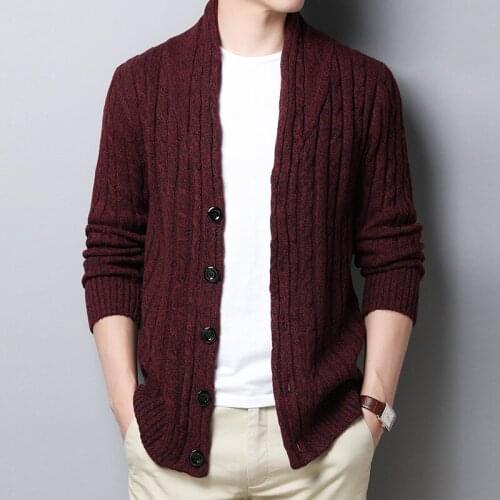 Man Sweater Cardigan Autumn Buttons Knit Jacket Male Korean Style Knitwear Jumper Long Sleeve Slim Sweater Coat