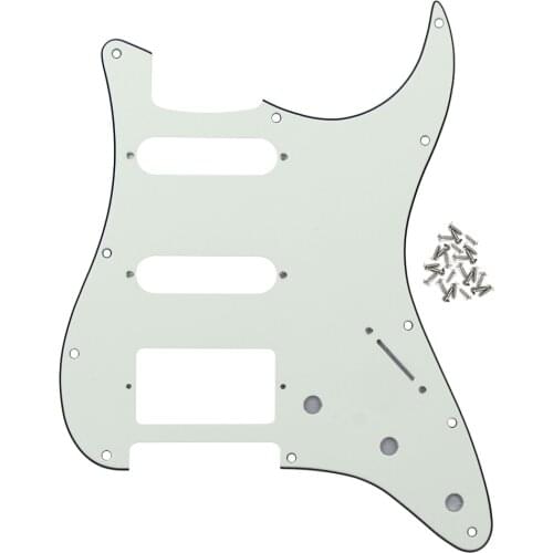 NEW 3Ply Ivory Guitar Back Plate Scratch Plate ST SSH Pickguard HSS Set with Screws for USA / Mexico Standard ST Guitar
