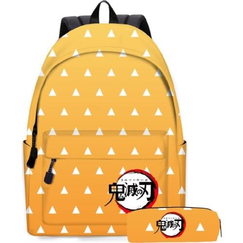 2021 New 3pcs/Set Backpack Demon Slayer Fashion Backpack Shoulder Bags 3D Print School Bag High Quality Student Backpack