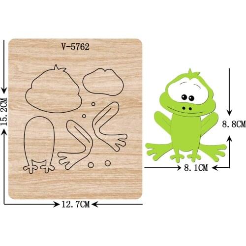New frog wooden dies cutting dies for scrapbooking Multiple sizes V-5762